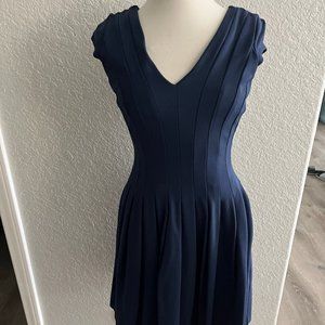 WHBM navy blue dress, with pockets.